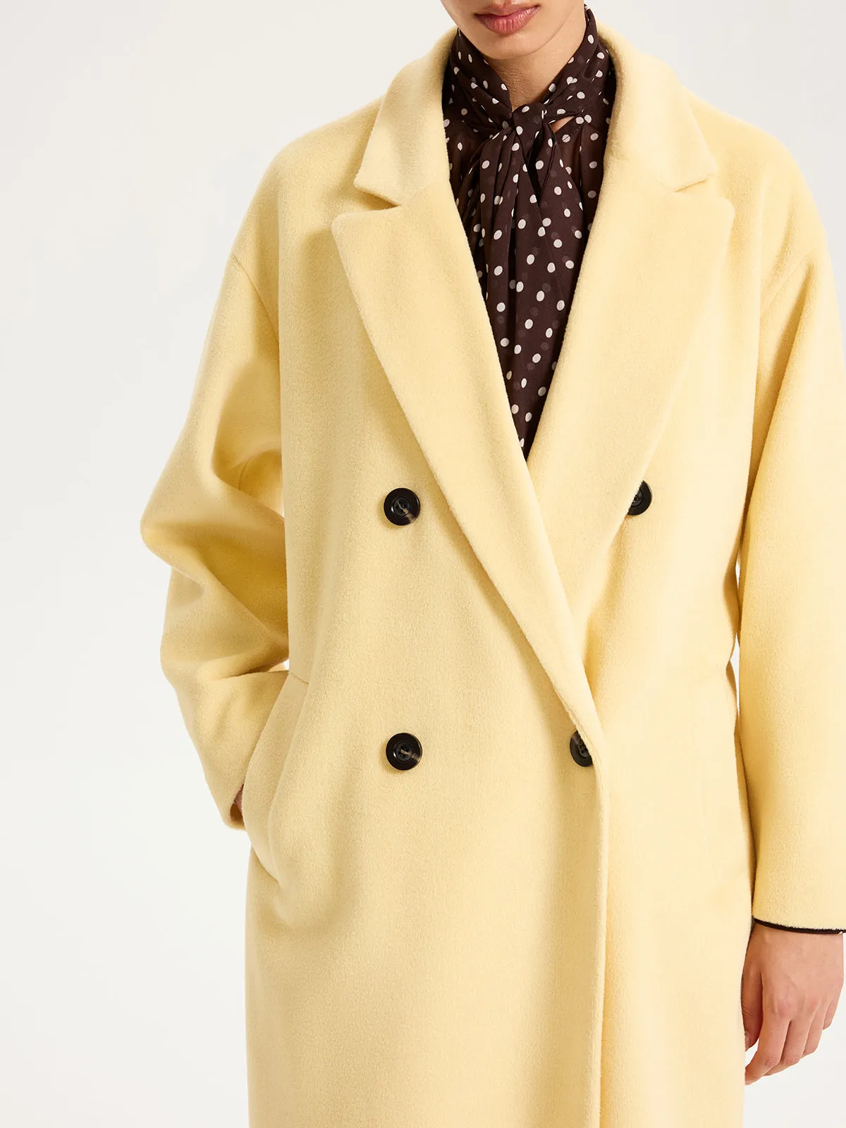 Belted Double-Breasted Lapel Long Coat sold by COMMENSE product image thumbnail 5