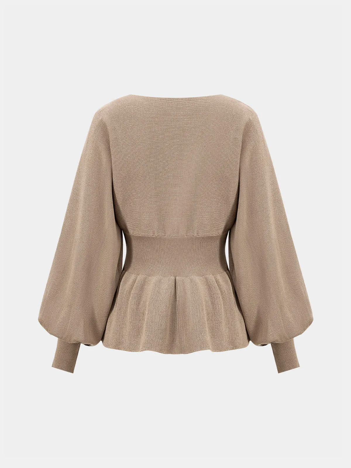 Knitted Peplum Top and Midi Skirt Set sold by COMMENSE product image thumbnail 3