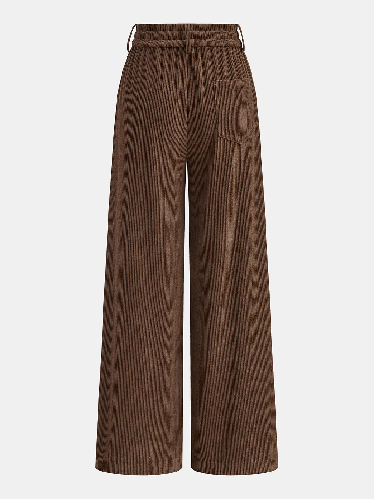 Mid-Waist Corduroy Wide-Leg Drawstring Pants sold by COMMENSE product image thumbnail 2