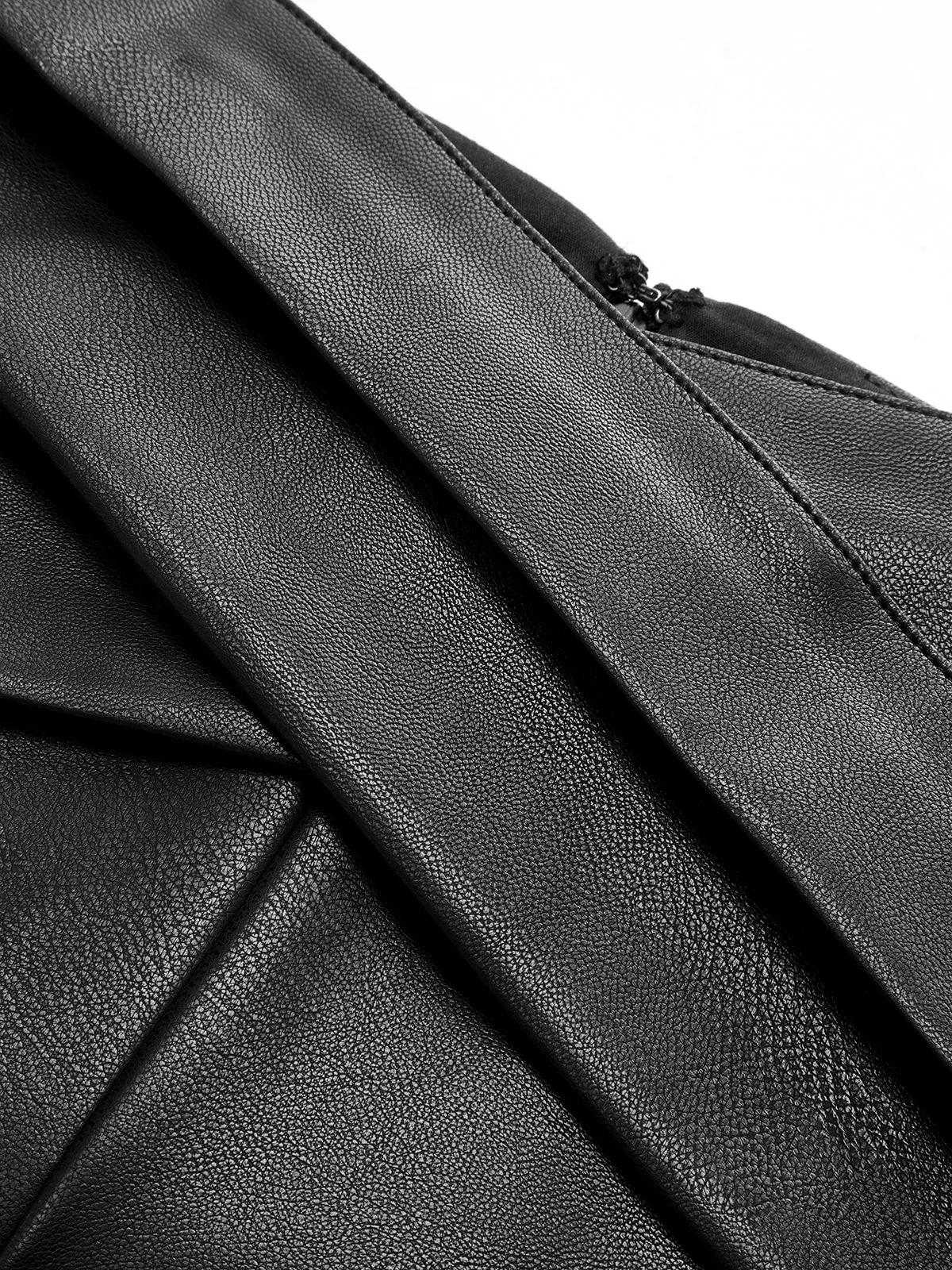 Cross Waistband PU Leather Wide-Leg Pants sold by COMMENSE product image thumbnail 4