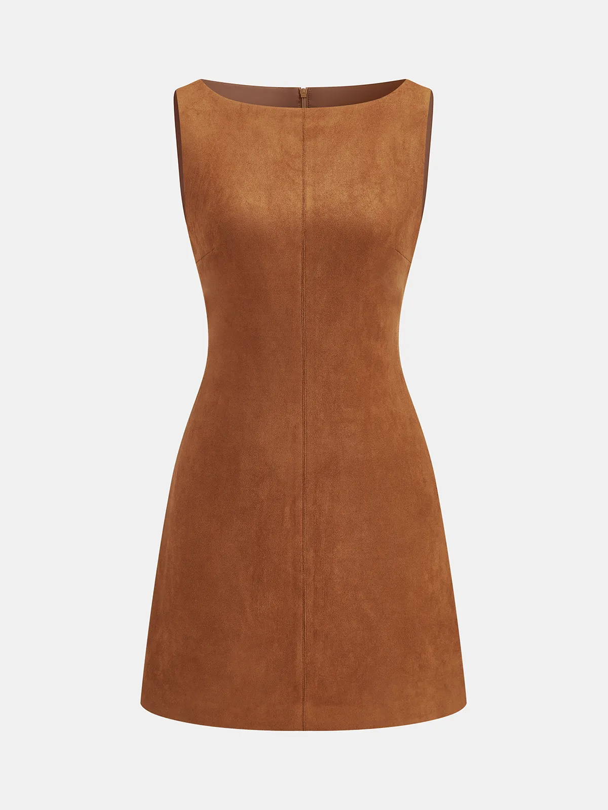 Faux Suede Sleeveless Mini Dress sold by COMMENSE