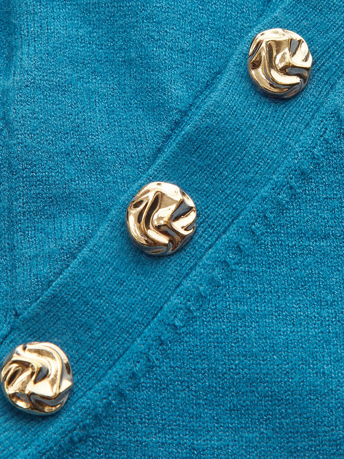 Asymmetrical Metal Button Knit Top sold by COMMENSE product image thumbnail 4