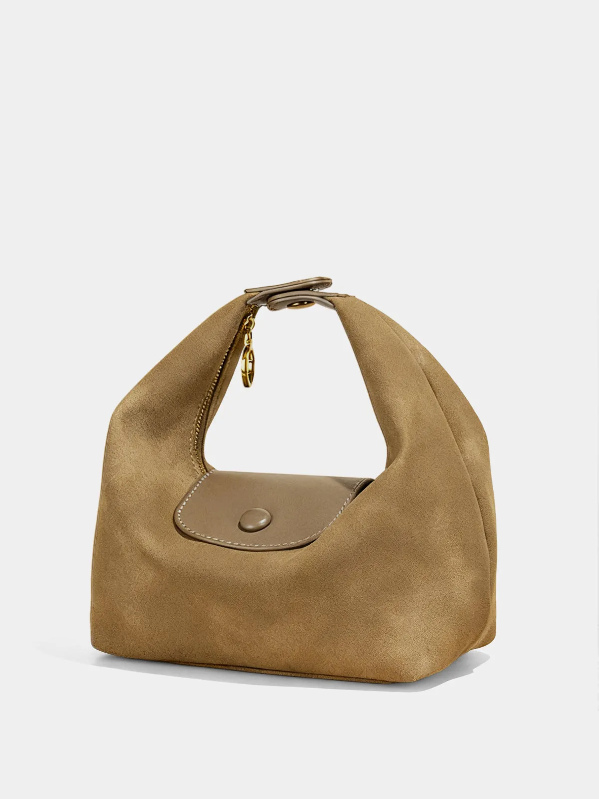 Faux Suede Flap Hobo Bag sold by COMMENSE product image thumbnail 2