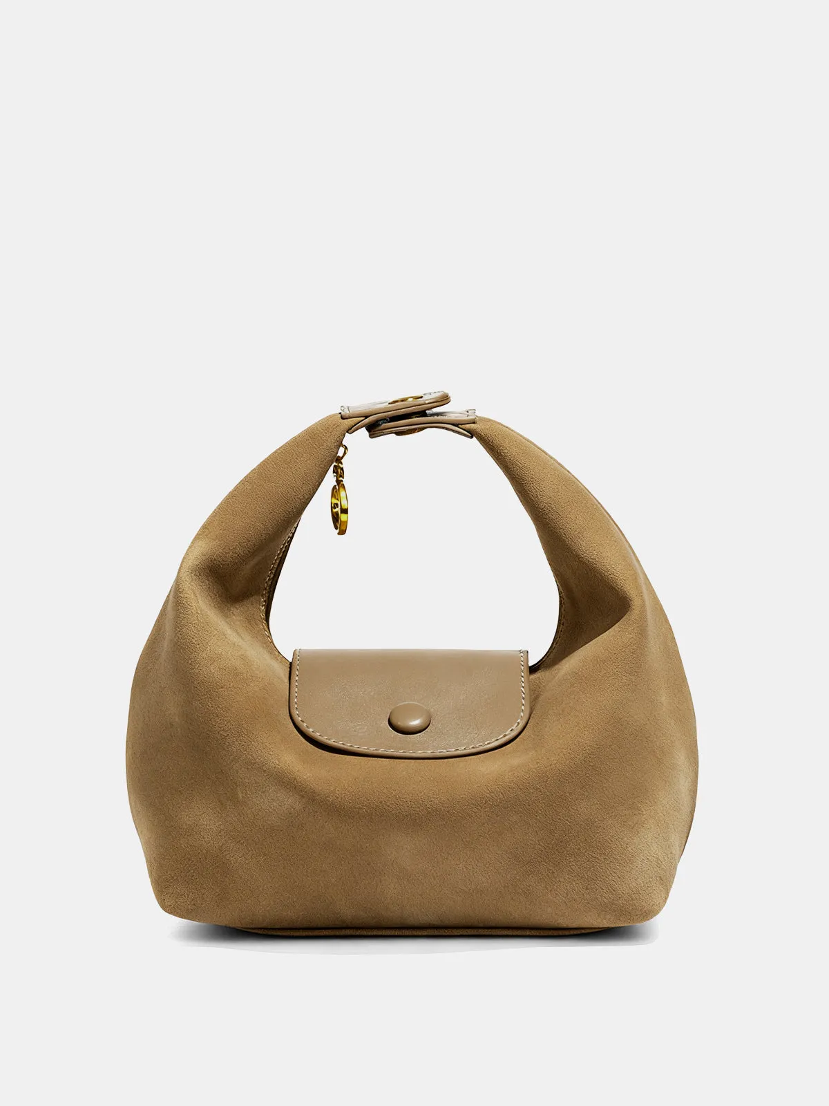Faux Suede Flap Hobo Bag sold by COMMENSE