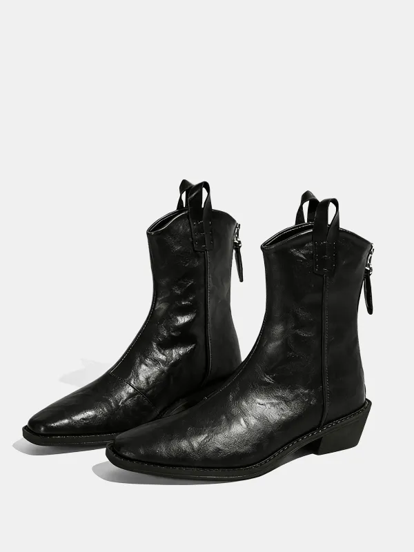 PU Leather Western Ankle Boots sold by COMMENSE