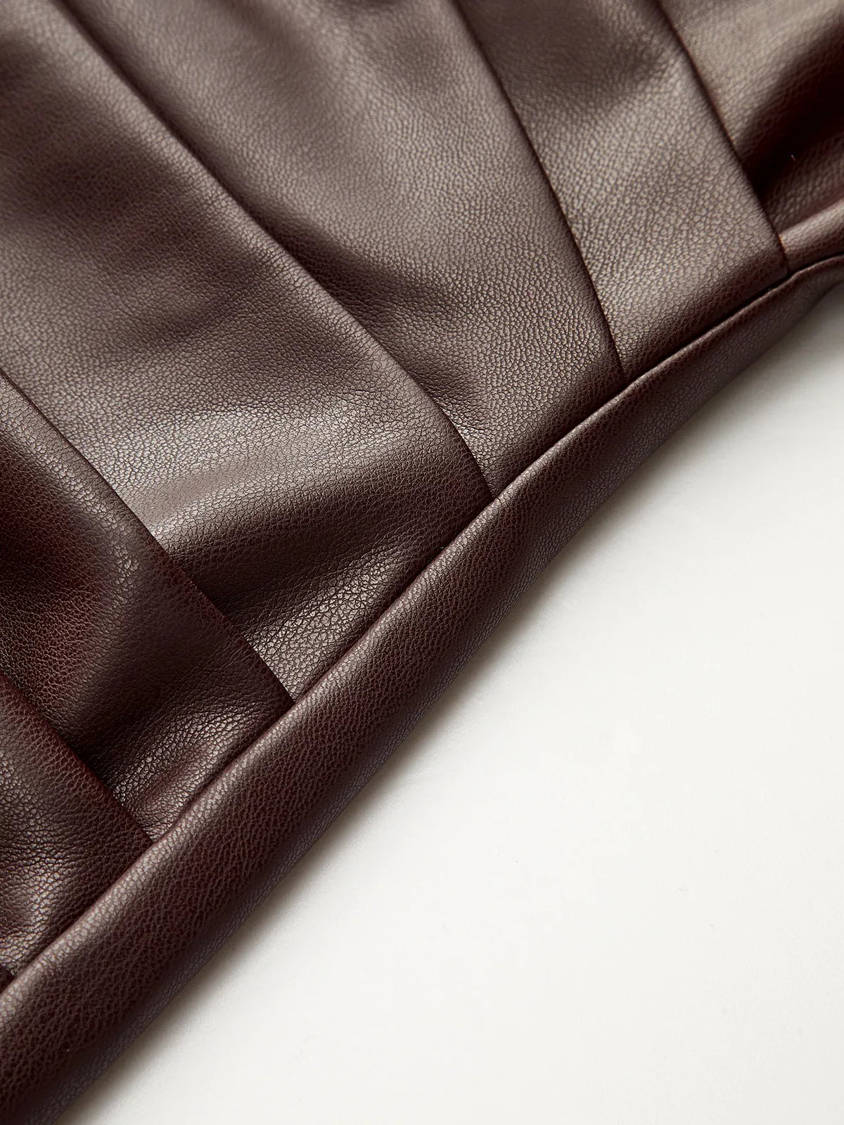 Faux Leather Waist Ruched Dress sold by COMMENSE product image thumbnail 3