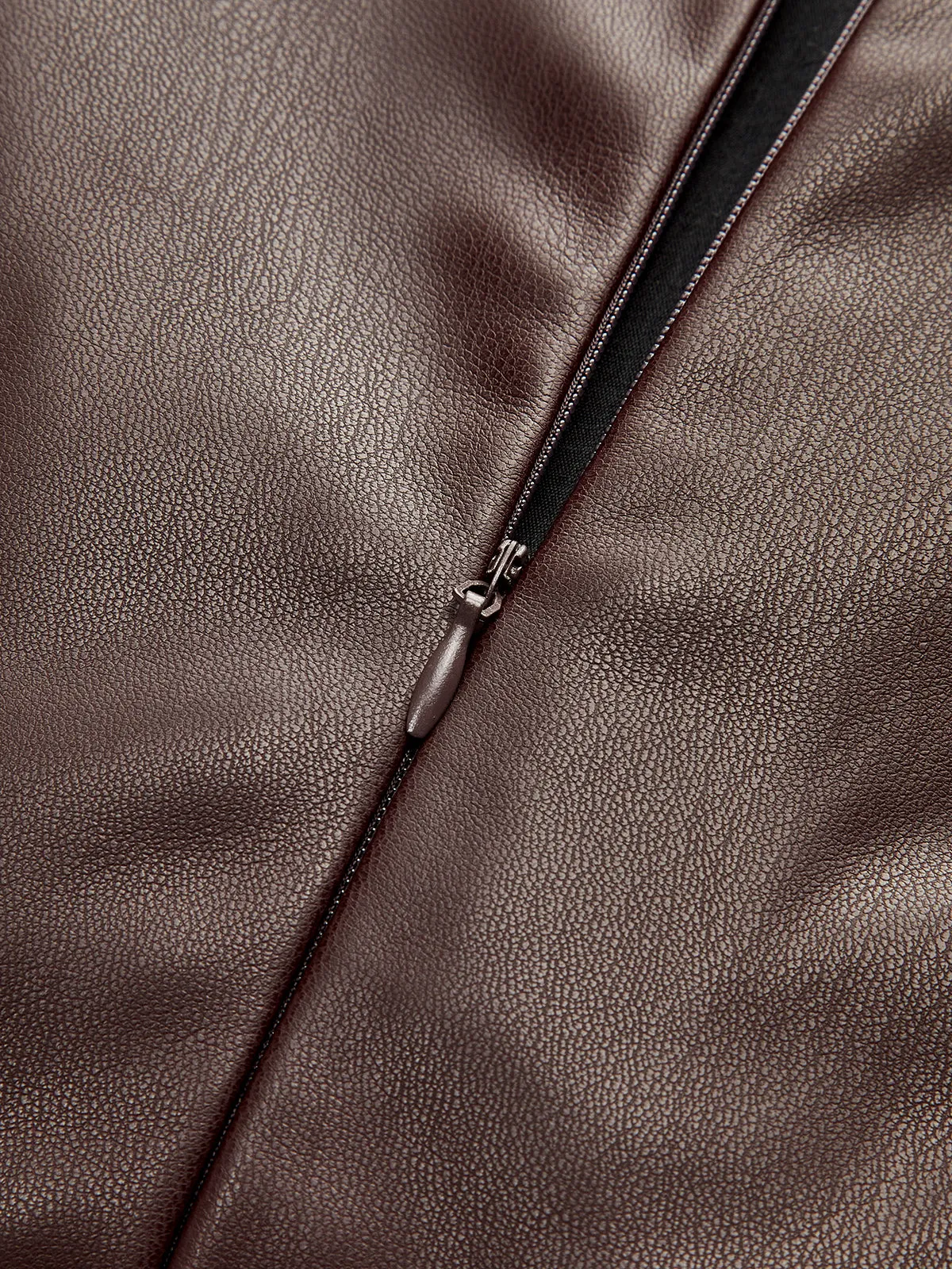 Faux Leather Waist Ruched Dress sold by COMMENSE product image thumbnail 4