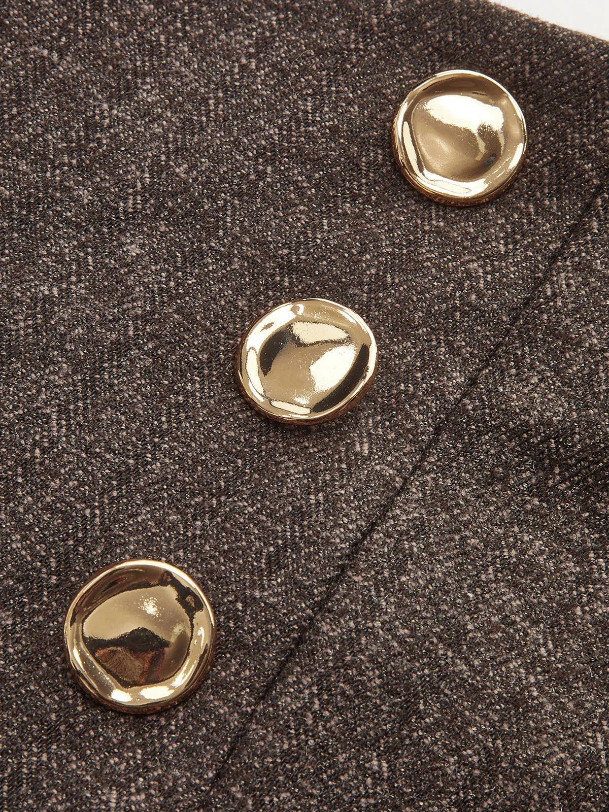 Buttoned Twill Retro Pants sold by COMMENSE product image thumbnail 2