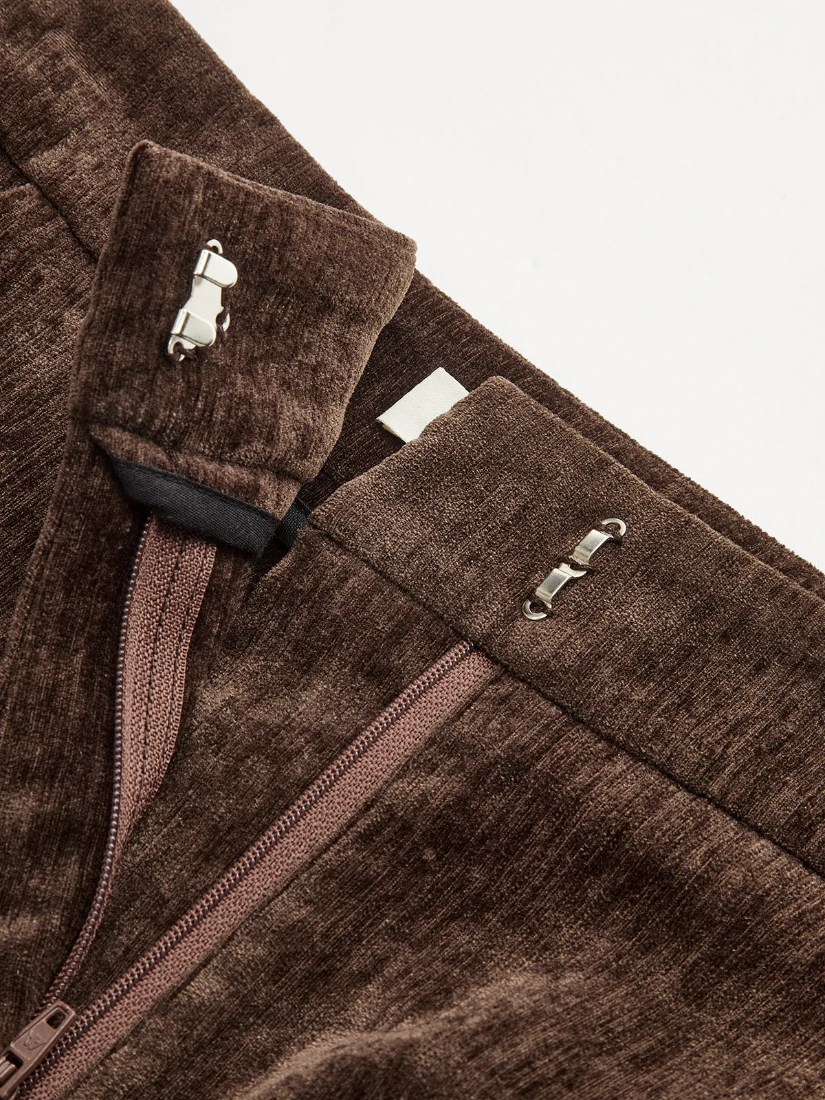 Mid-Waist Velvet Wide-Leg Pants sold by COMMENSE product image thumbnail 3