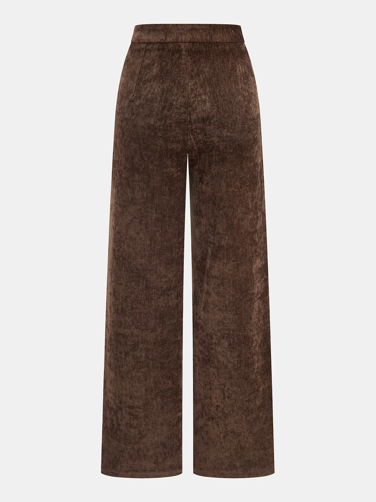 Mid-Waist Velvet Wide-Leg Pants sold by COMMENSE product image thumbnail 4