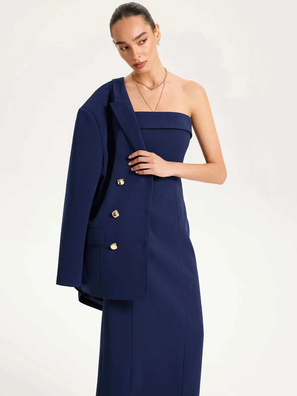 Strapless Maxi Dress with Removable Clear Straps sold by COMMENSE product image thumbnail 2