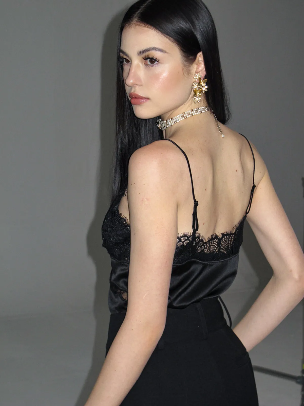 Lace Detail Satin Cami Top sold by COMMENSE product image thumbnail 5