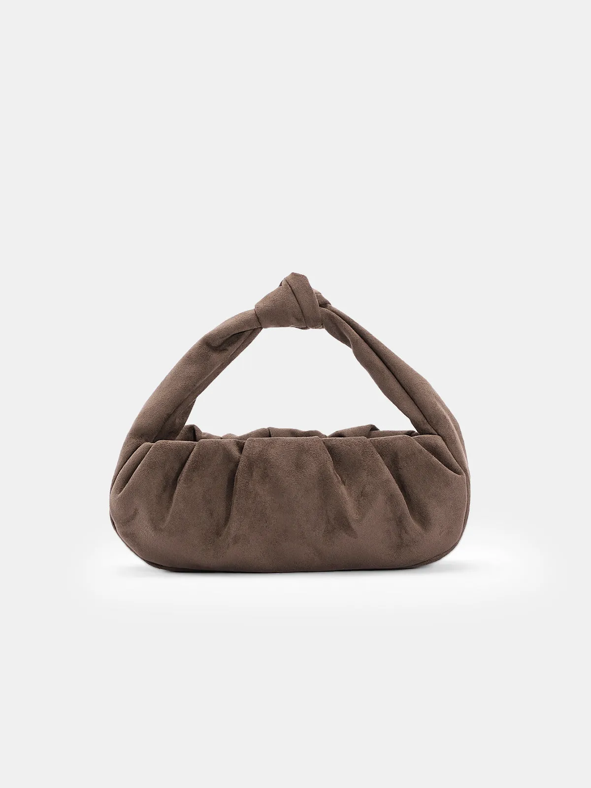Faux Suede Knotted Top Handle Bag sold by COMMENSE