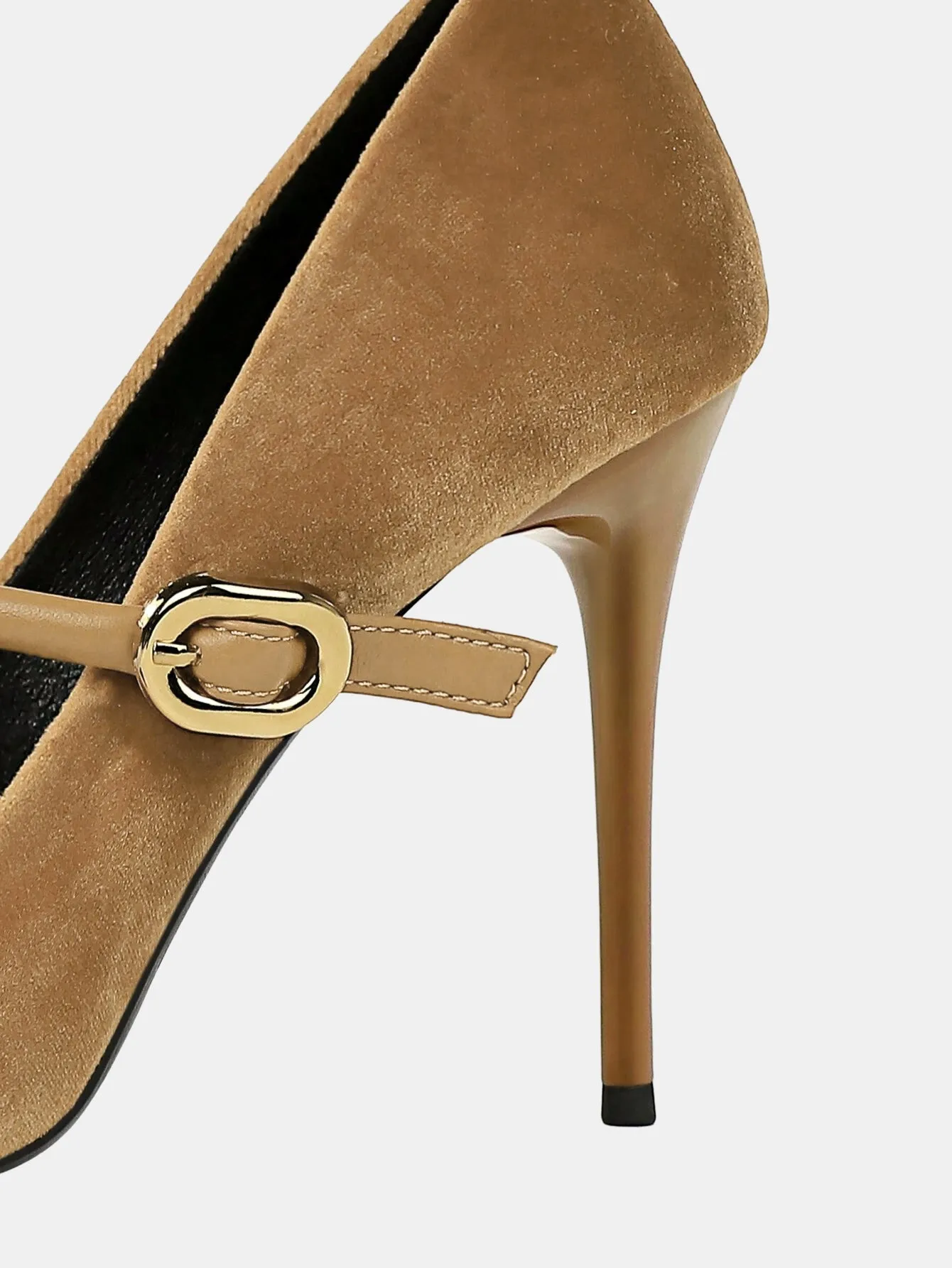 Faux Suede Pointed-Toe Mary Jane Pumps sold by COMMENSE product image thumbnail 3