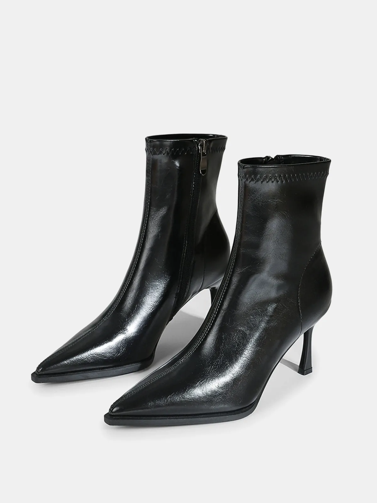 Pointed Toe Kitten Heel Ankle Boots sold by COMMENSE