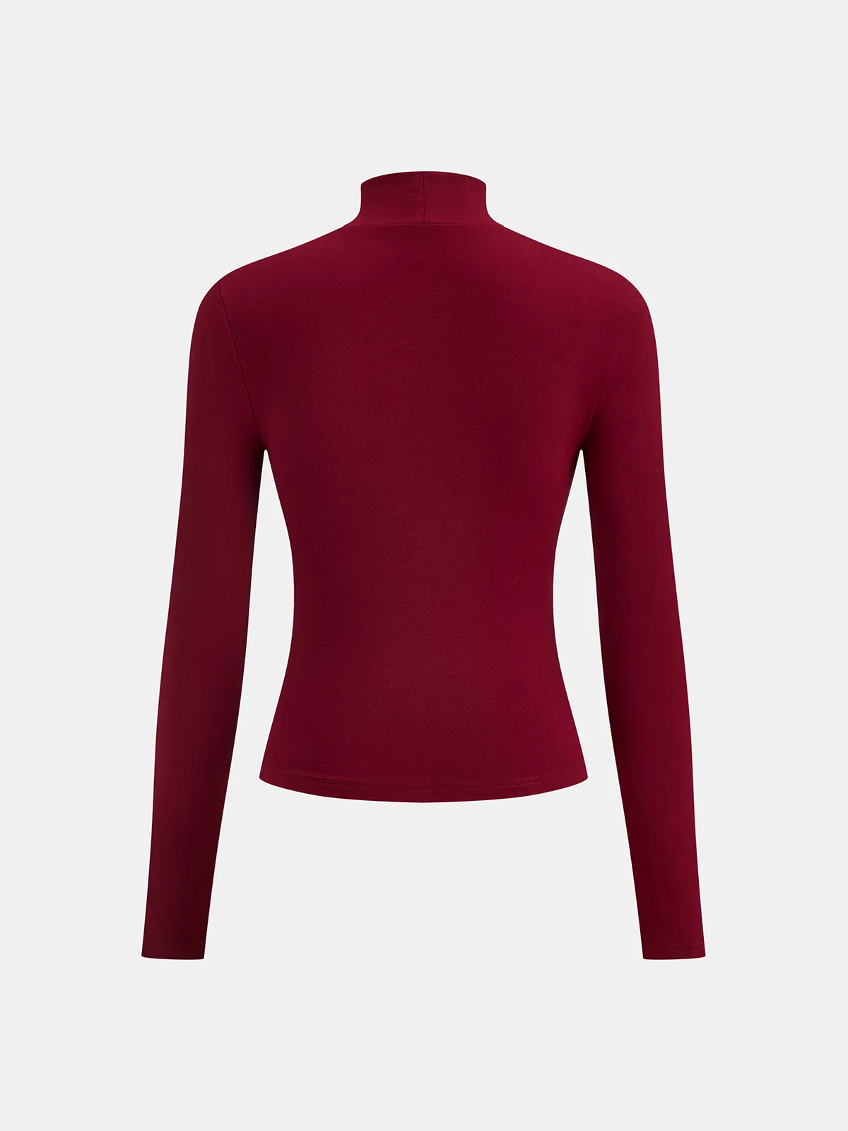 Faux Leather Corset Paneled Mock Neck Top sold by COMMENSE product image thumbnail 2