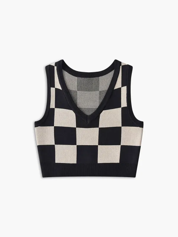 Checkered Vest sold by COMMENSE
