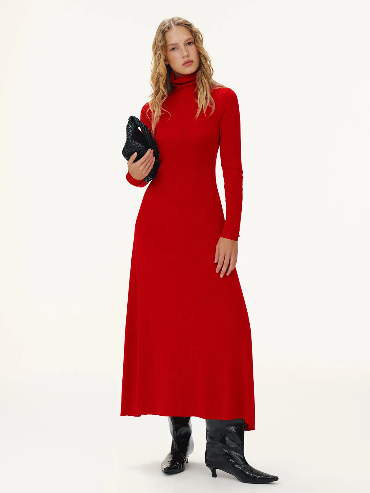 Wool-Blend Turtleneck Maxi Dress sold by COMMENSE product image thumbnail 2