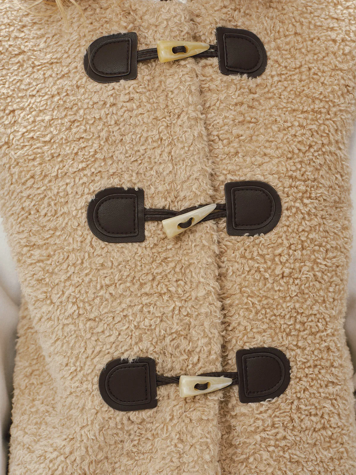 Faux Leather Buckle Fleece Sleeveless Vest sold by COMMENSE product image thumbnail 4