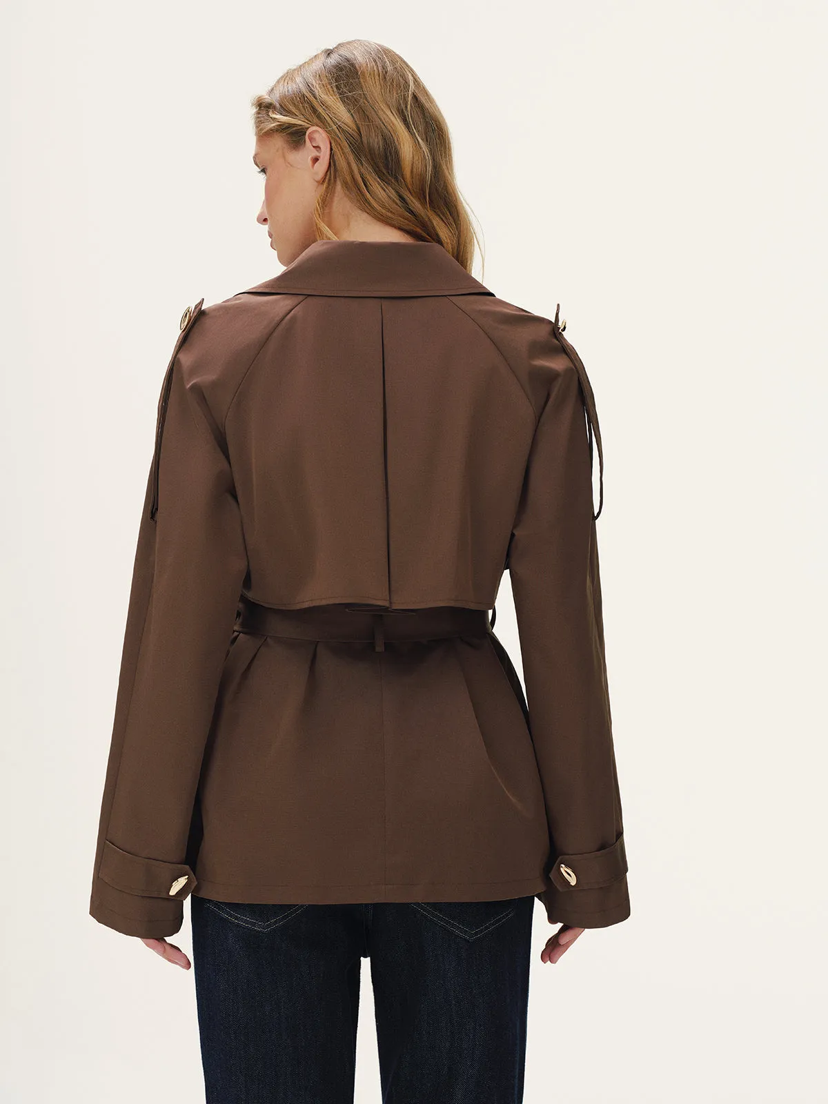 Belted Metal Button Trench Coat sold by COMMENSE product image thumbnail 5