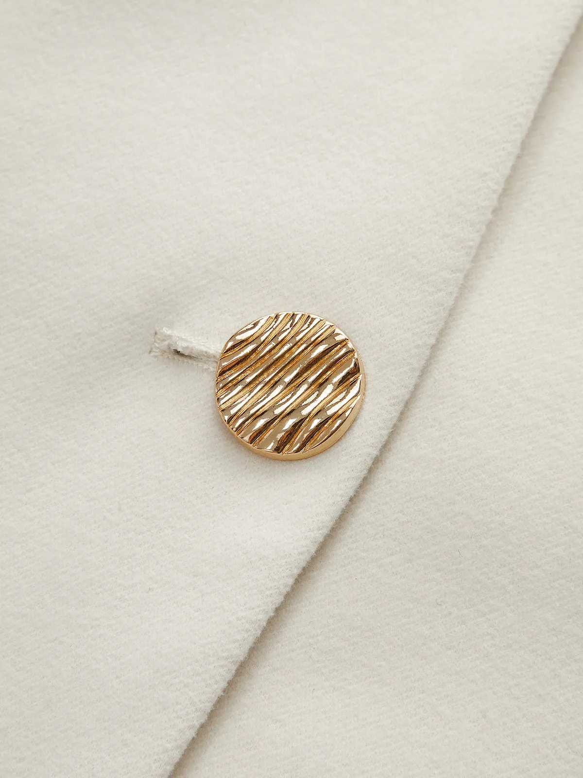 Metal Button Curved Sleeve Coat sold by COMMENSE product image thumbnail 4