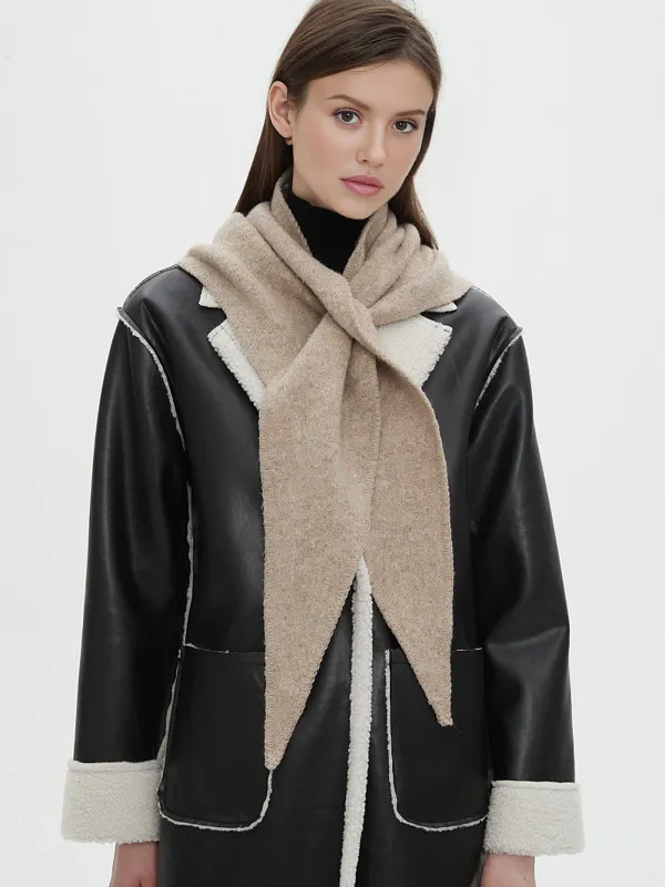 Wool-Blend Triangular Scarf sold by COMMENSE