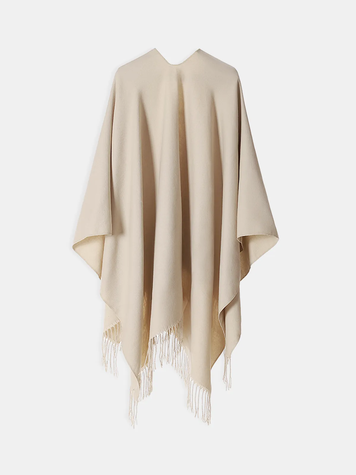 Faux Leather Buckle Fringe Cape sold by COMMENSE product image thumbnail 2