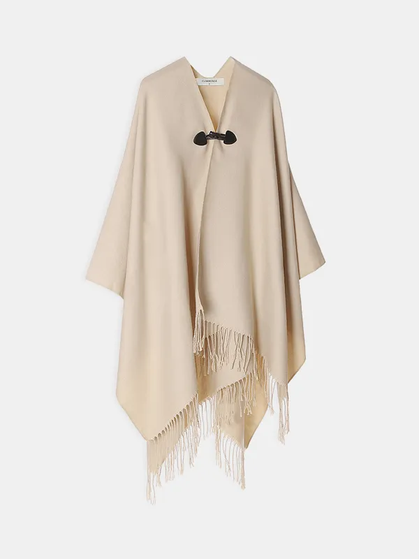 Faux Leather Buckle Fringe Cape sold by COMMENSE