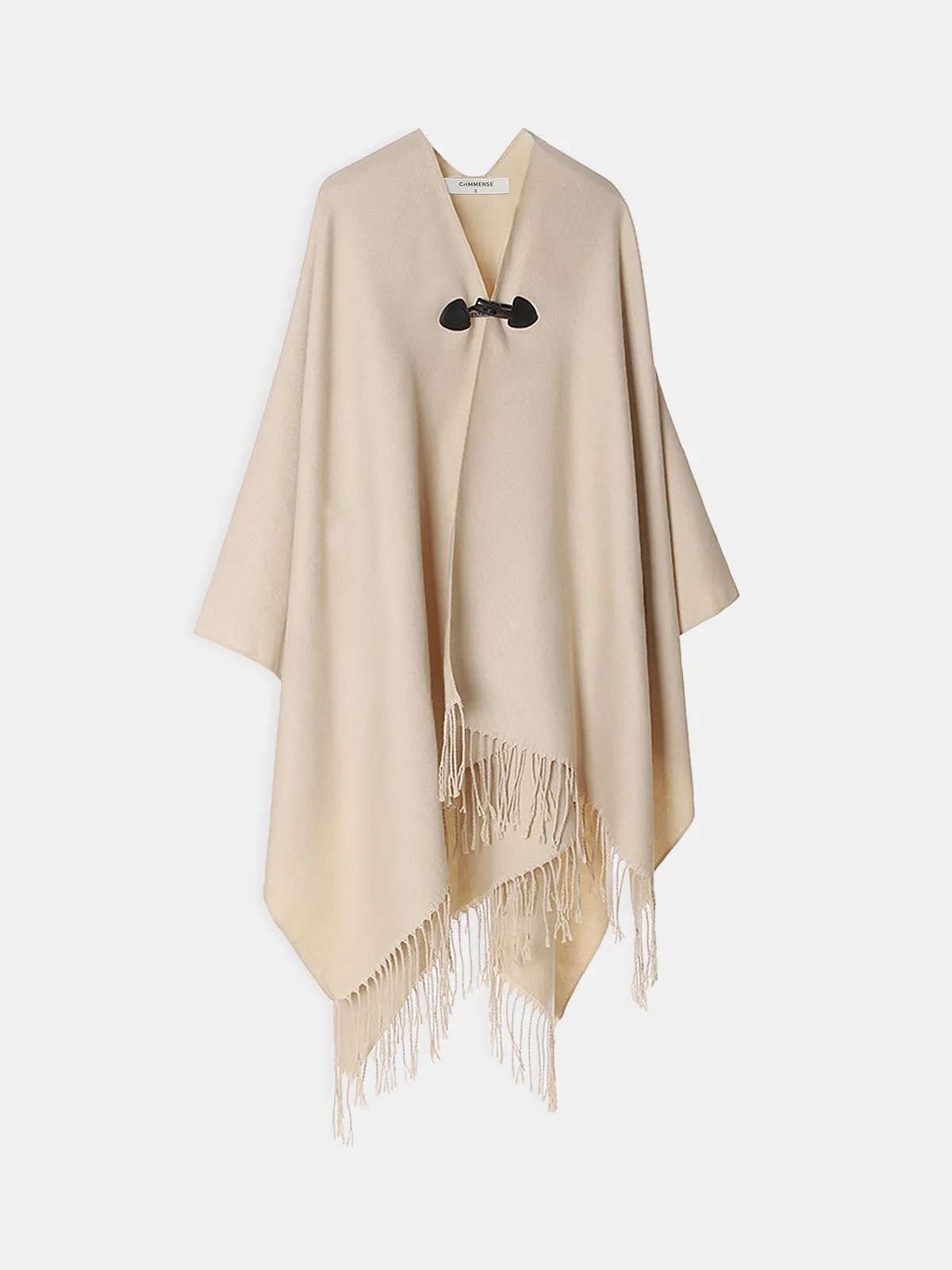 Faux Leather Buckle Fringe Cape sold by COMMENSE