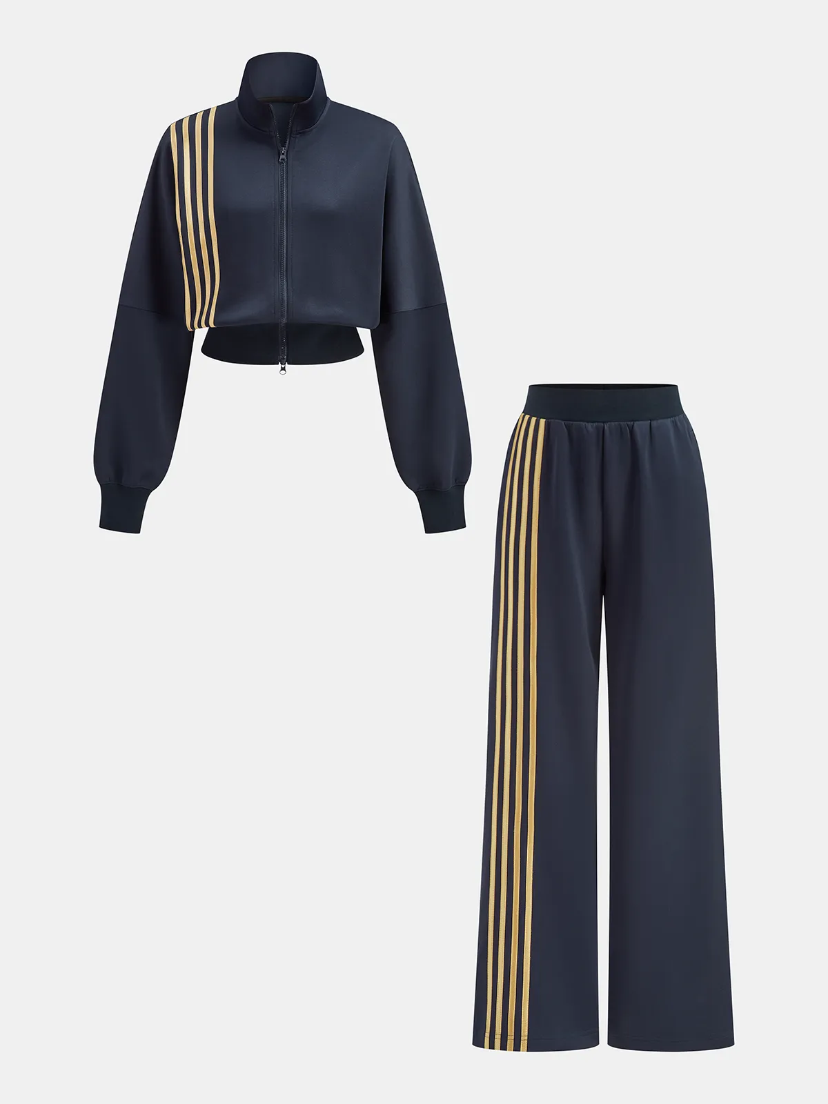Quadruple Stripe Sweatshirt and Pants Set sold by COMMENSE