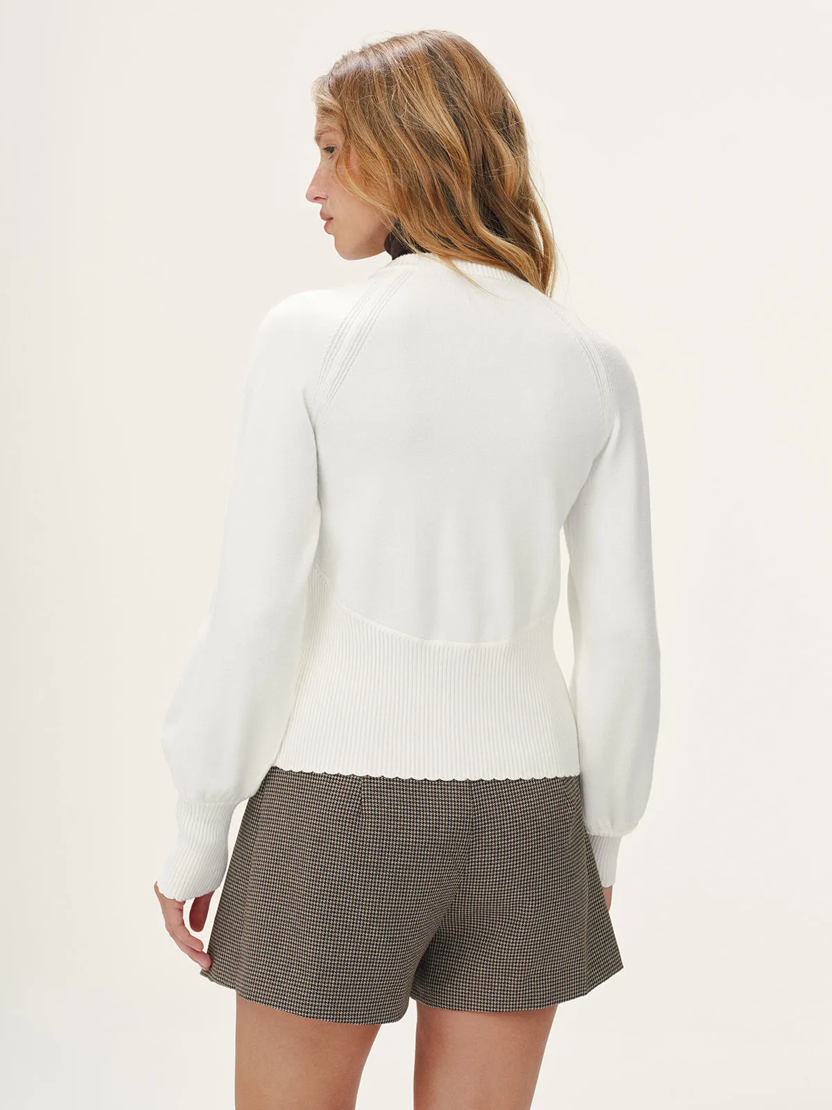 Metal Button Scalloped Edge Cardigan sold by COMMENSE product image thumbnail 5