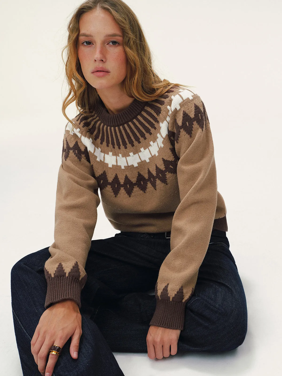Fair Isle Knitted Sweater sold by COMMENSE product image thumbnail 5