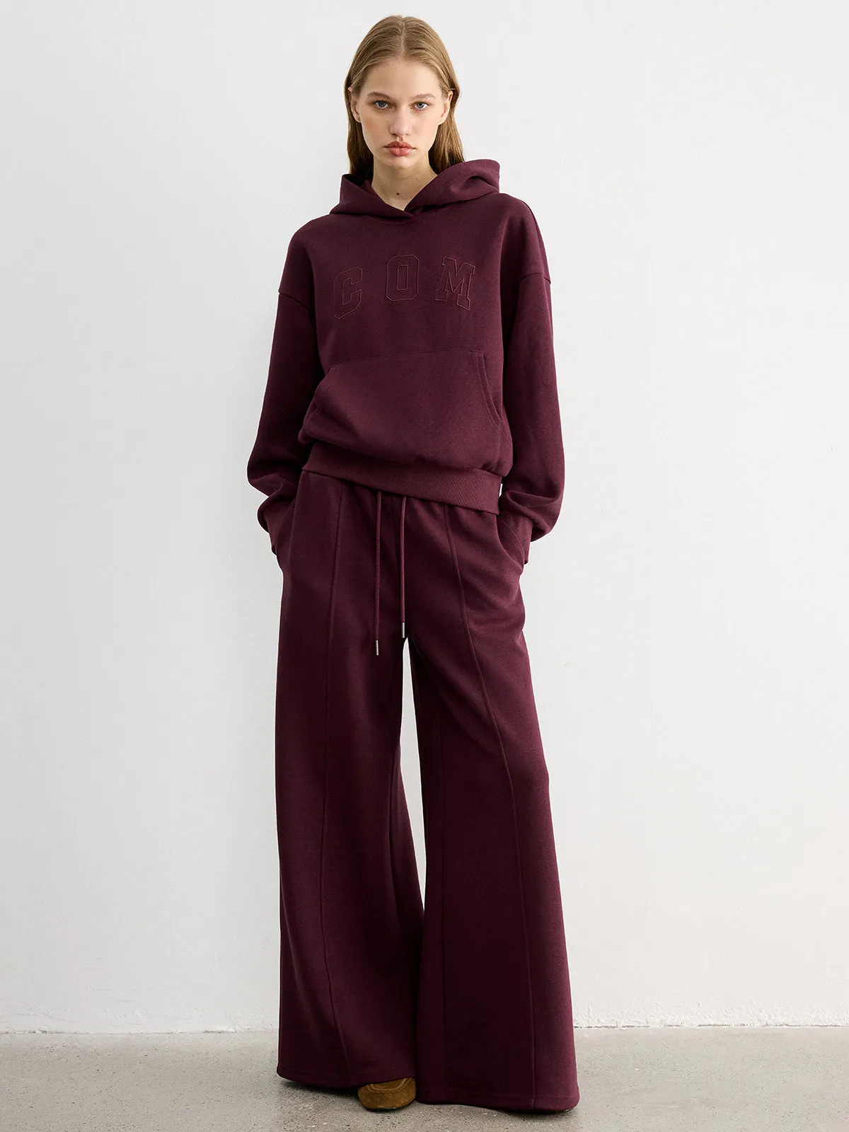 Drawstring Wide-Leg Knit Pants sold by COMMENSE product image thumbnail 2