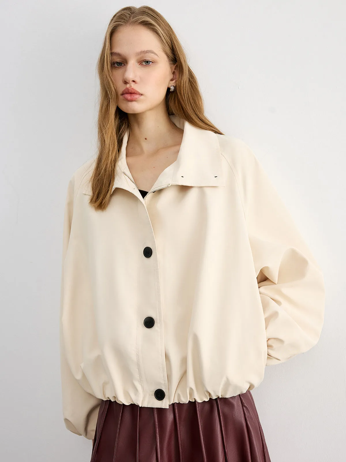 Collared Button Trench Coat sold by COMMENSE