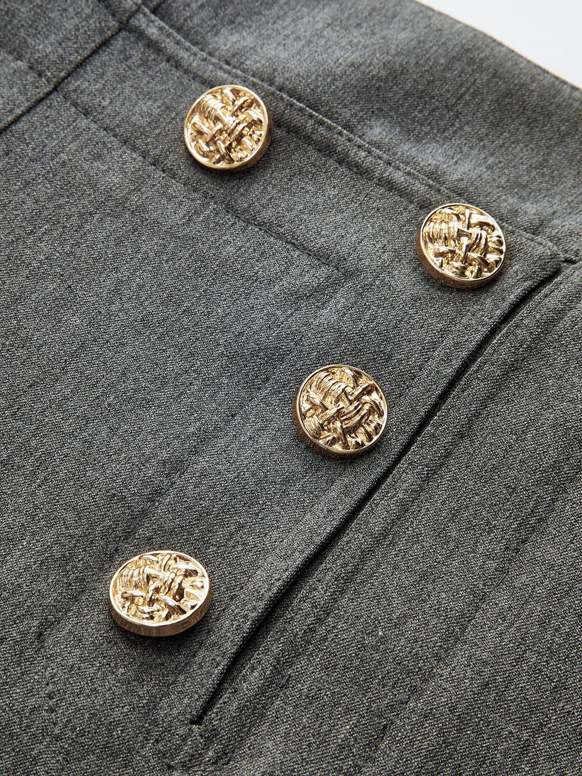 Metal Detail Wide-Leg Pants sold by COMMENSE product image thumbnail 4