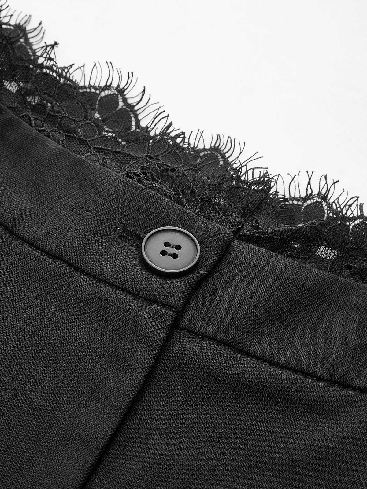 Lace Trim Wide-Leg Pants sold by COMMENSE product image thumbnail 3