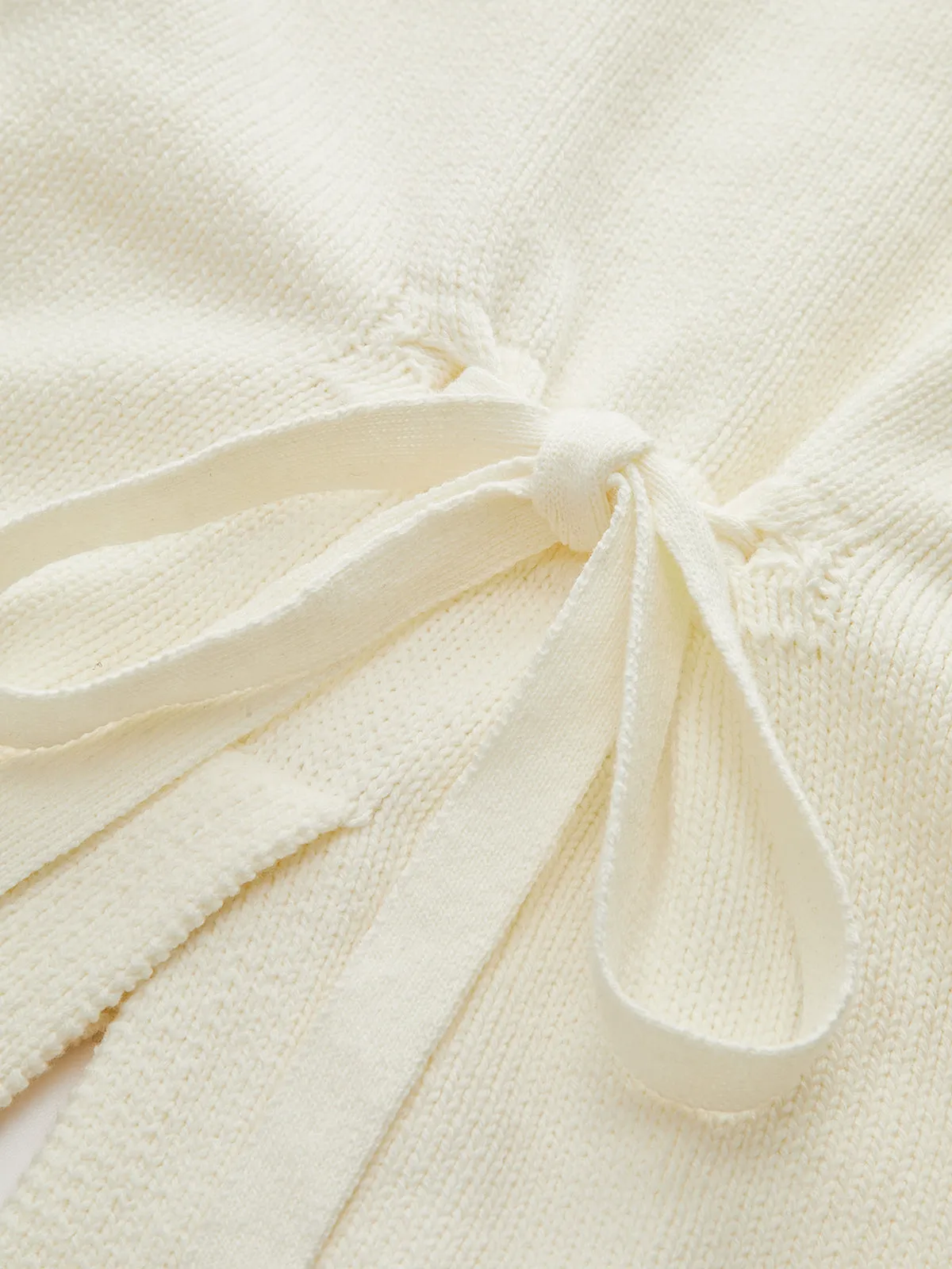 Tie-Back Button Knitted Cardigan sold by COMMENSE product image thumbnail 3