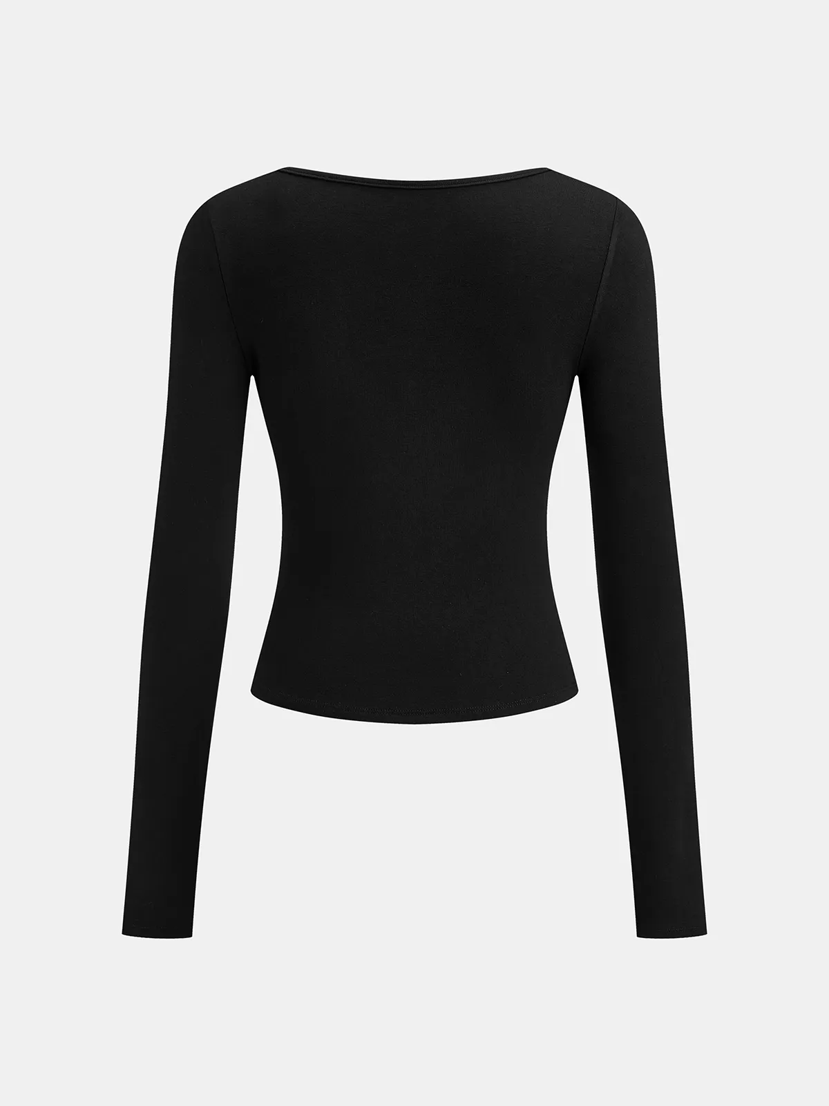 Lace Trim V-Neck Long-Sleeve Top sold by COMMENSE product image thumbnail 2