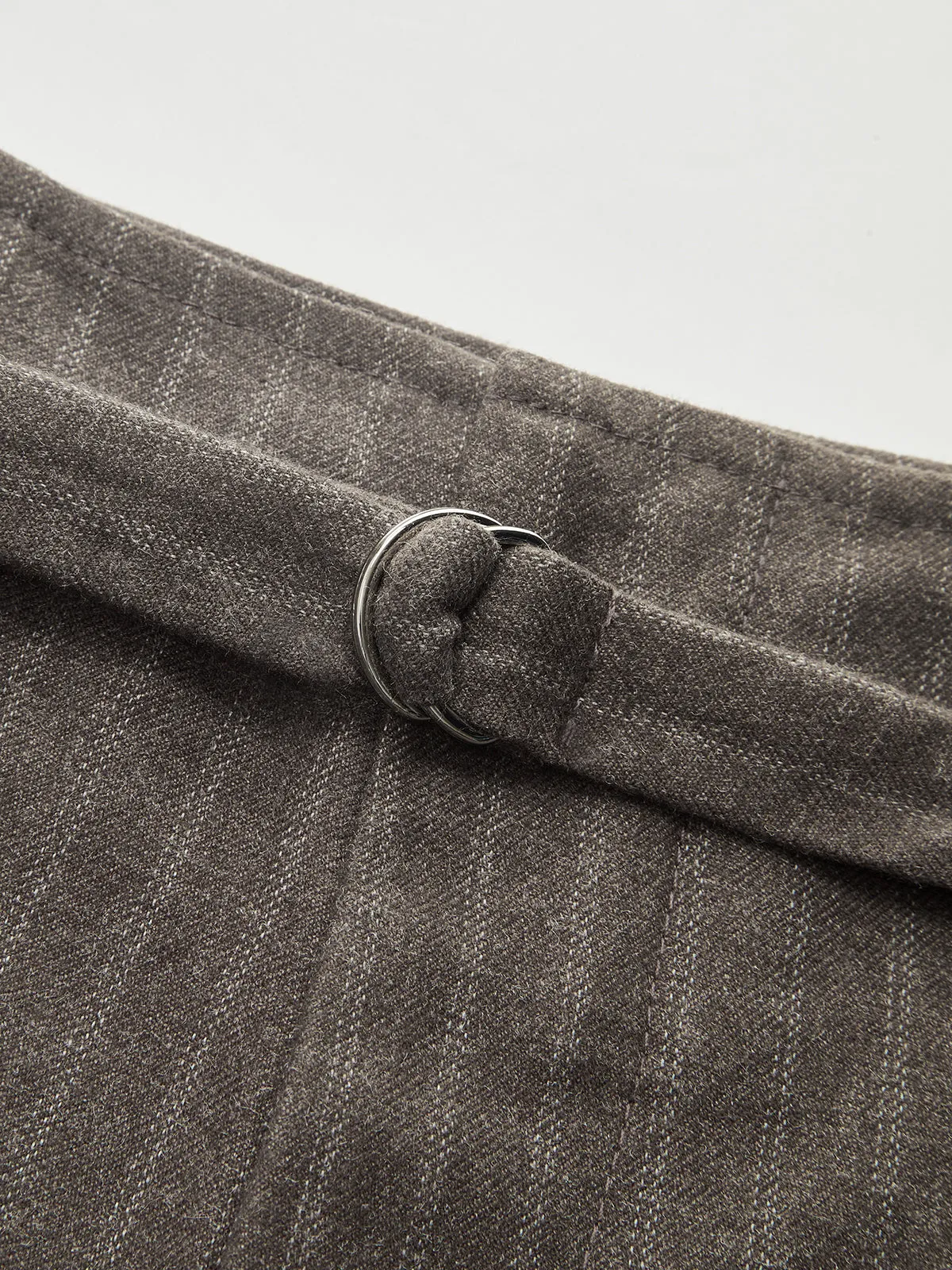 Belted Pinstripe Wide-Leg Pants sold by COMMENSE product image thumbnail 4