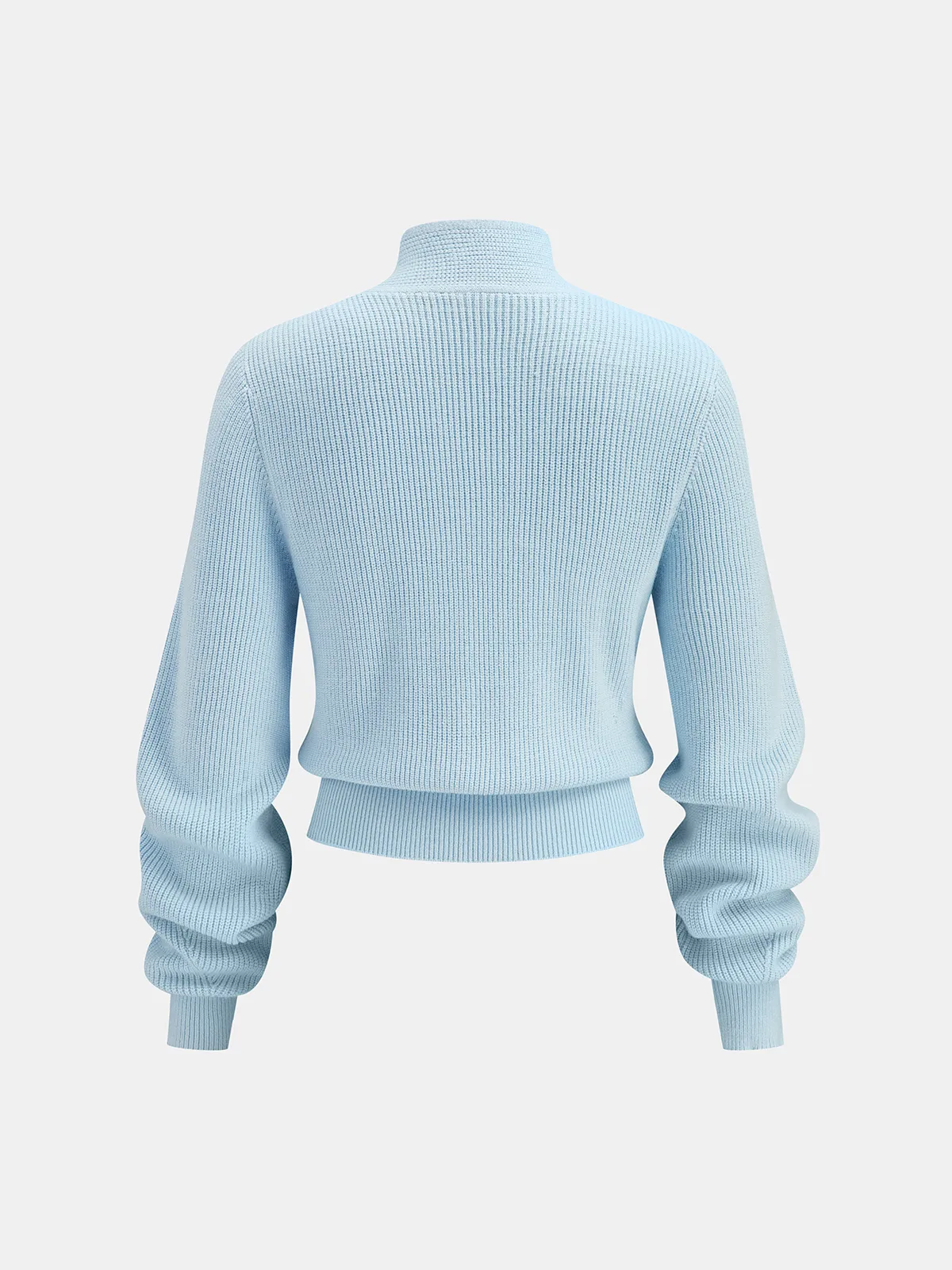 Tie-Neck Cropped Sweater sold by COMMENSE product image thumbnail 2