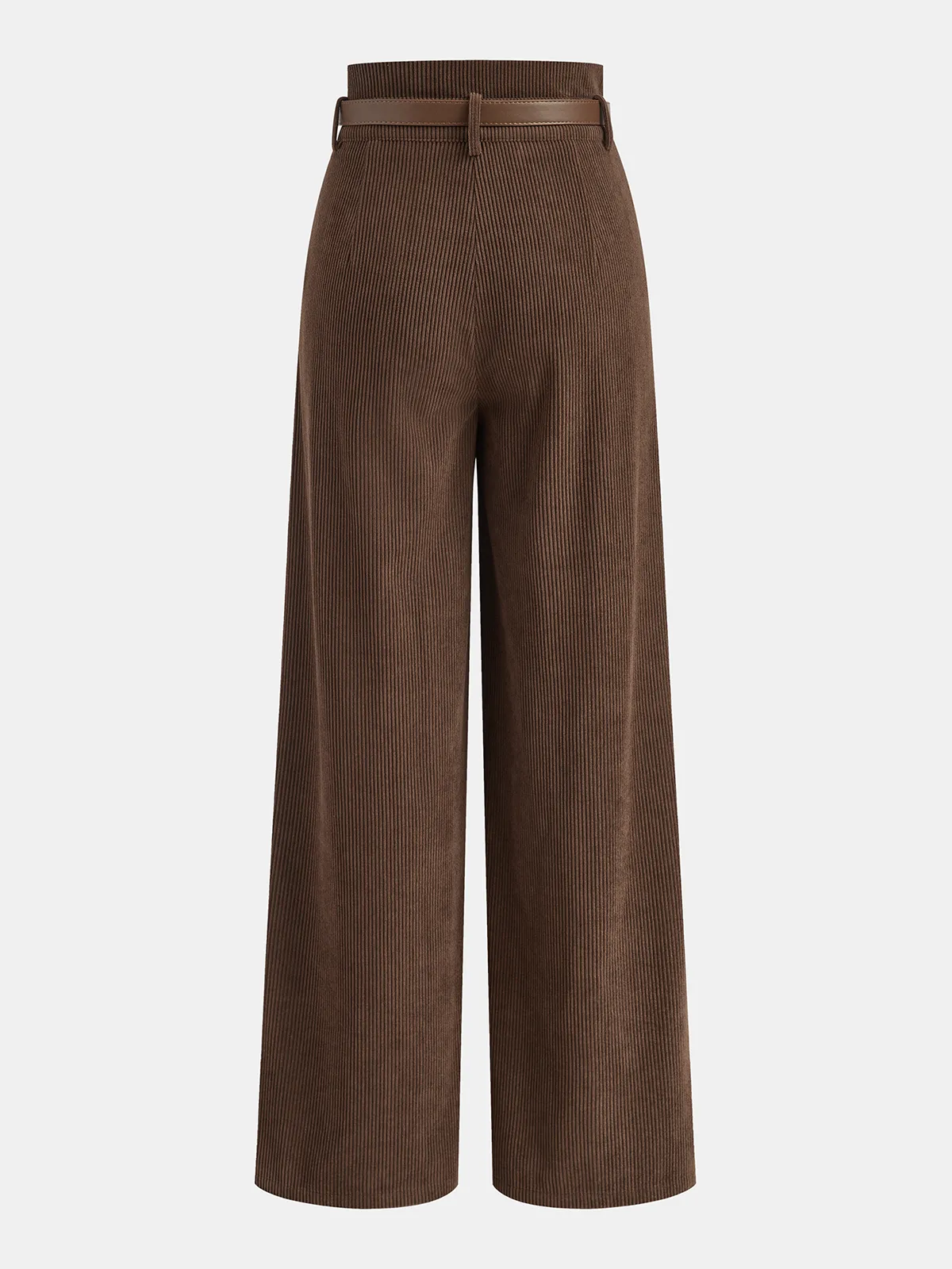 Belted Corduroy High-Waist Pants sold by COMMENSE product image thumbnail 2