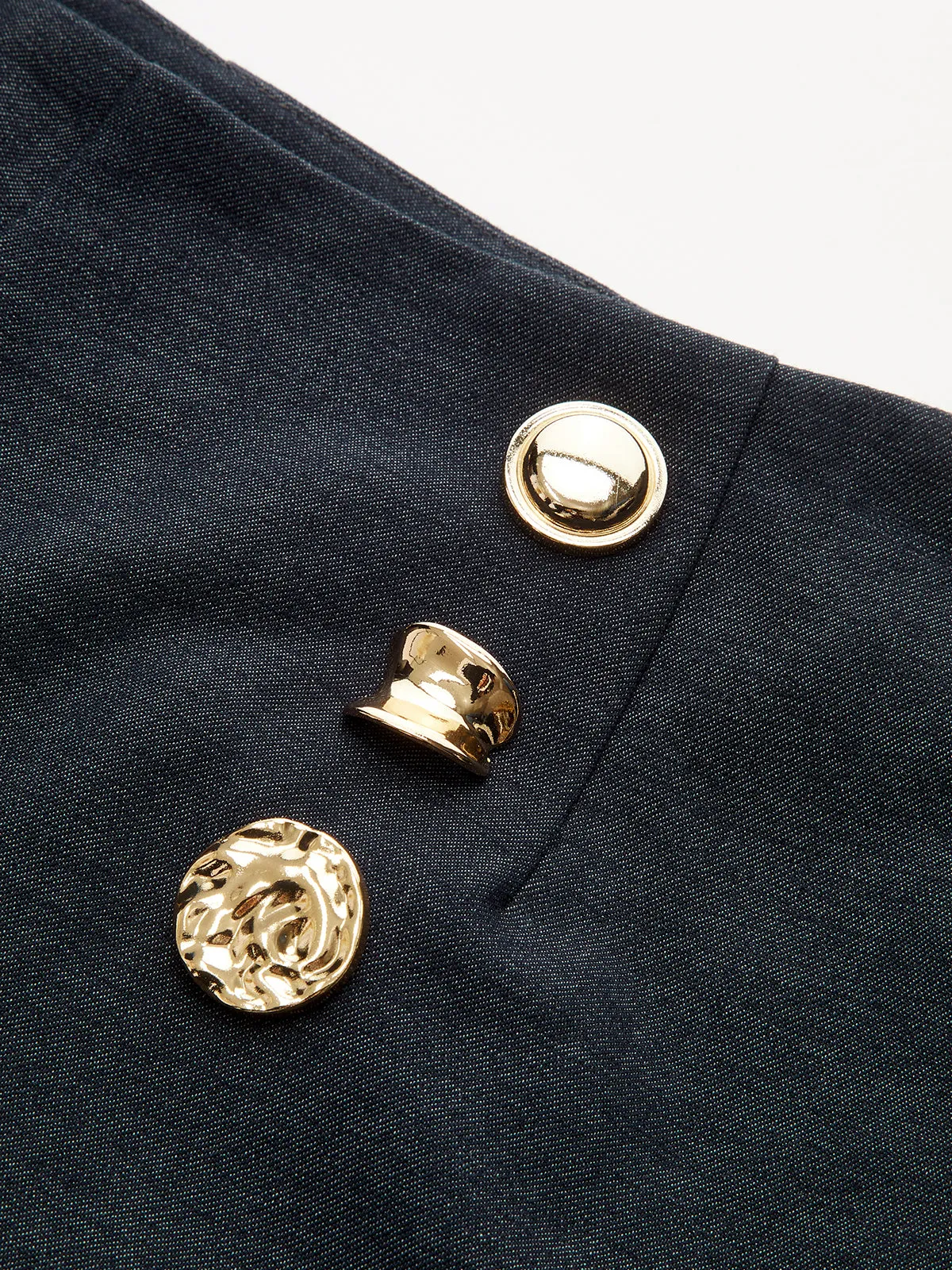 Metal Detail Mid-Waist Cuffed pants sold by COMMENSE product image thumbnail 4