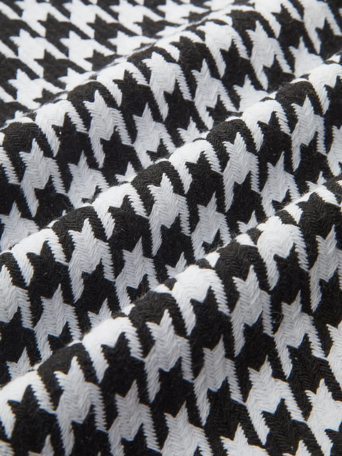 Contrast Collar Houndstooth Tweed Jacket sold by COMMENSE product image thumbnail 3