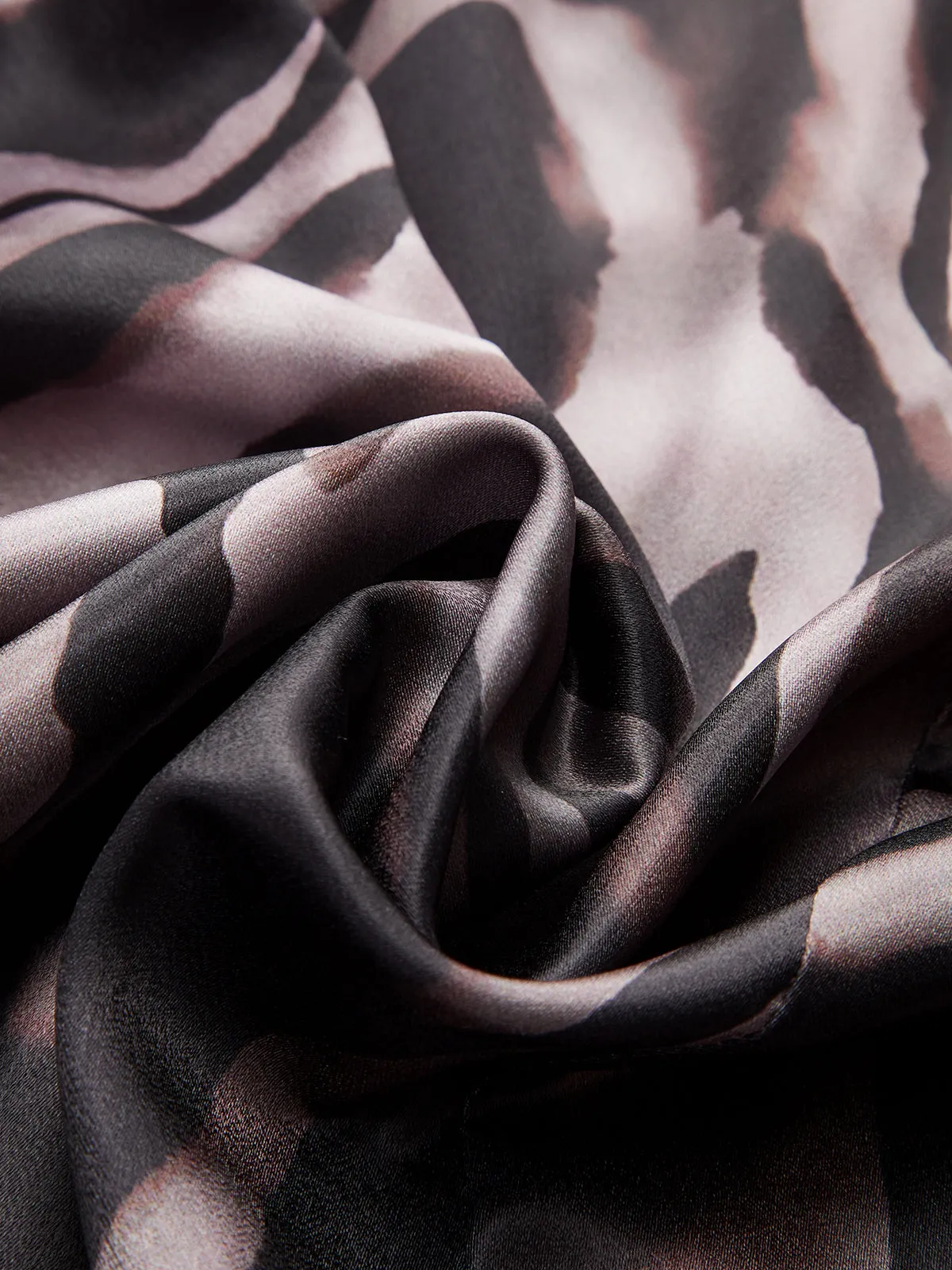 Zebra Print Cowl Neck Long-Sleeve Top sold by COMMENSE product image thumbnail 4