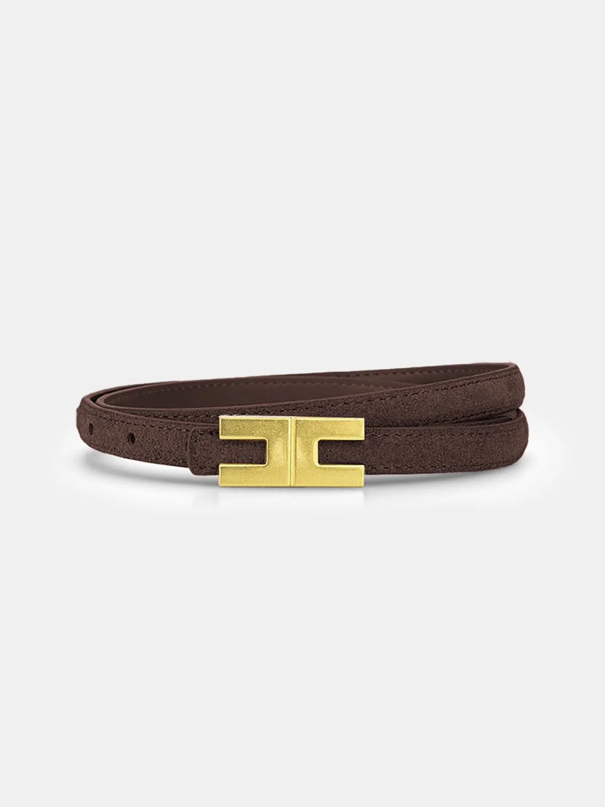 Geometric Buckle Faux Suede Belt sold by COMMENSE product image thumbnail 3