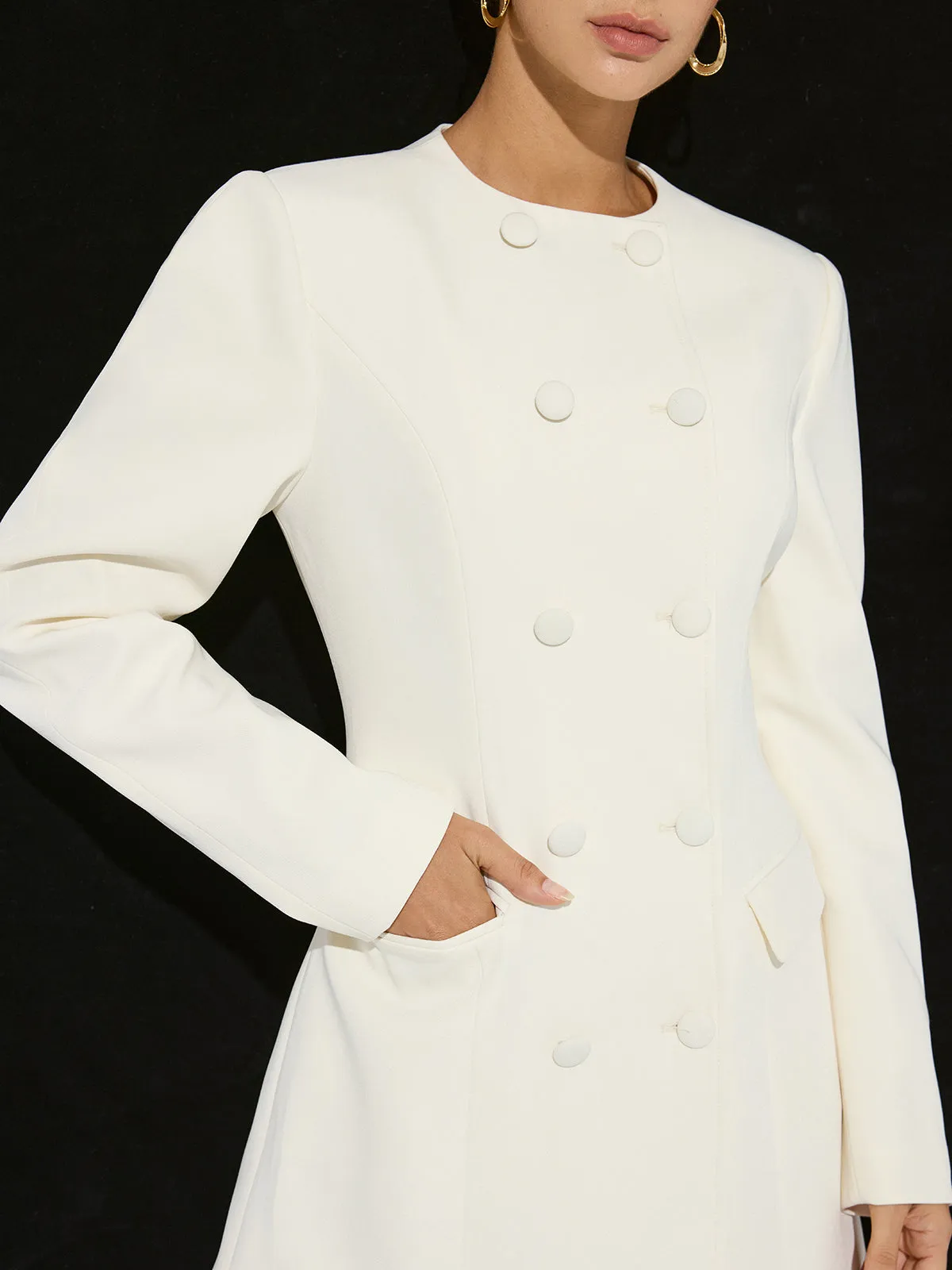 Double-Breasted Mini Blazer Dress sold by COMMENSE product image thumbnail 4