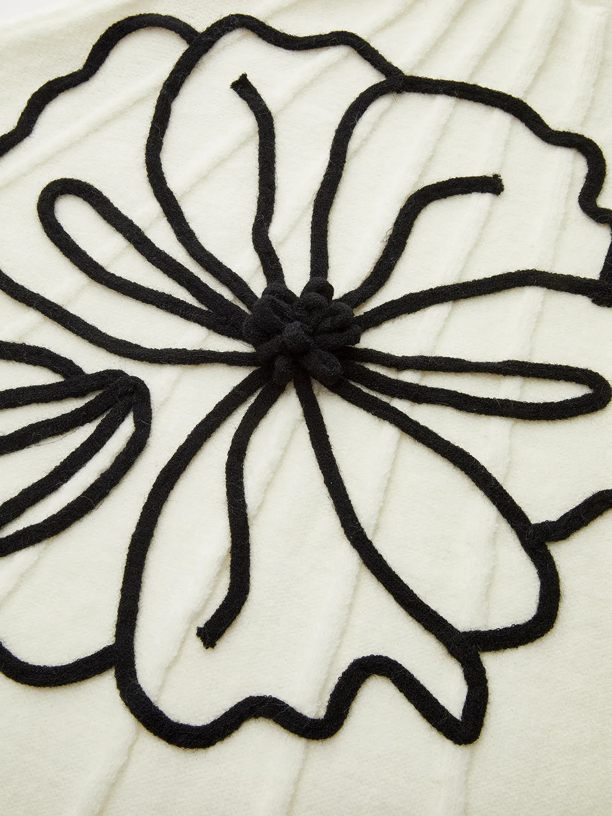 Floral Applique Knit Sweater sold by COMMENSE product image thumbnail 4