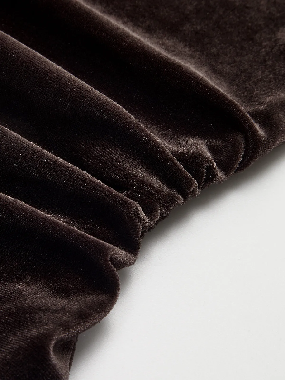 Mock Neck Ruched Velvet Sleeveless Top sold by COMMENSE product image thumbnail 4
