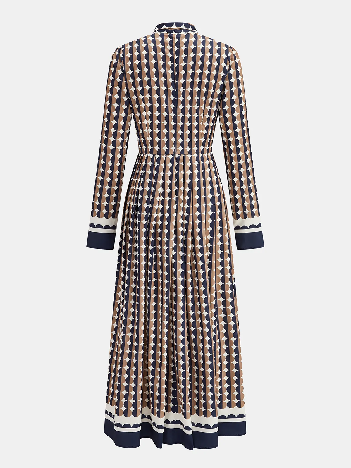 Polka Dot Tie-Neck Maxi Dress sold by COMMENSE product image thumbnail 2