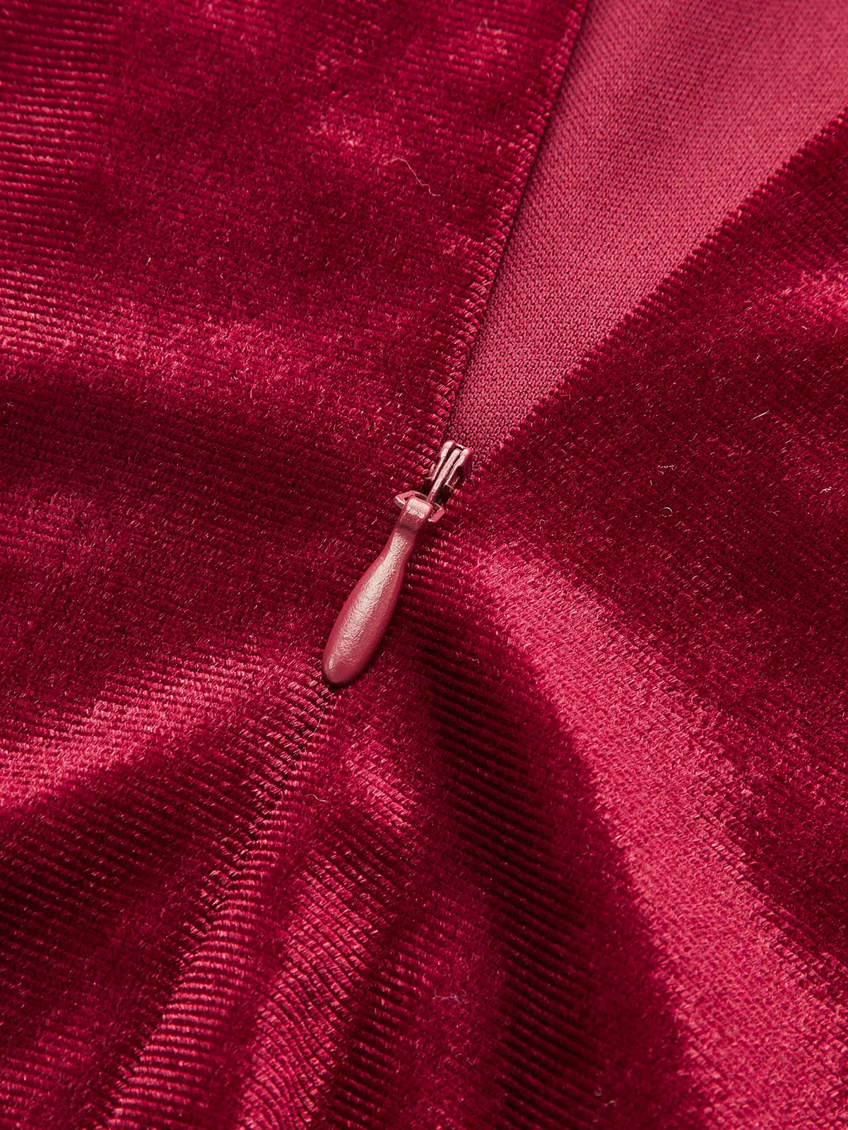 Sleeveless Side Slit Velvet Mock Neck Maxi Dress sold by COMMENSE product image thumbnail 4